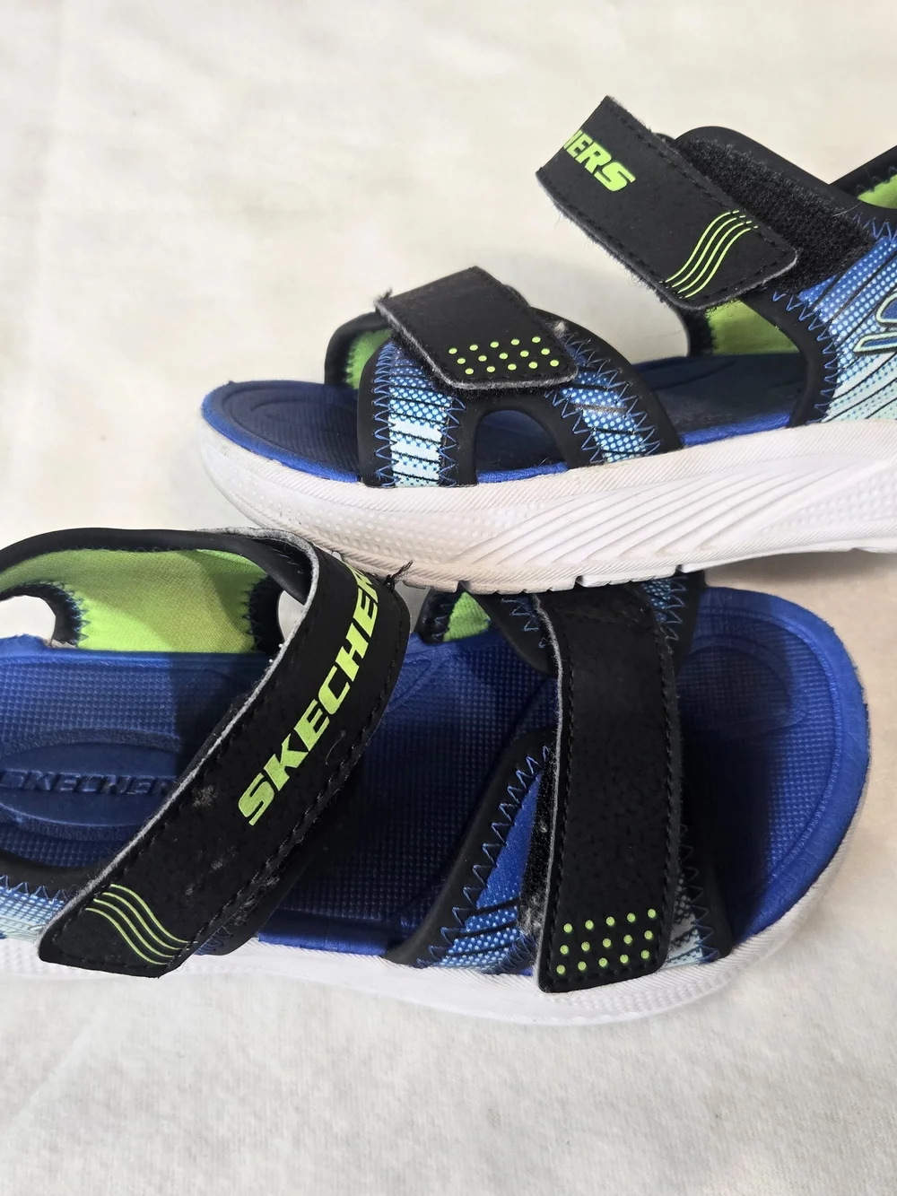 Skechers Kids Blue & Black Sport Sandals Size 12 Kids